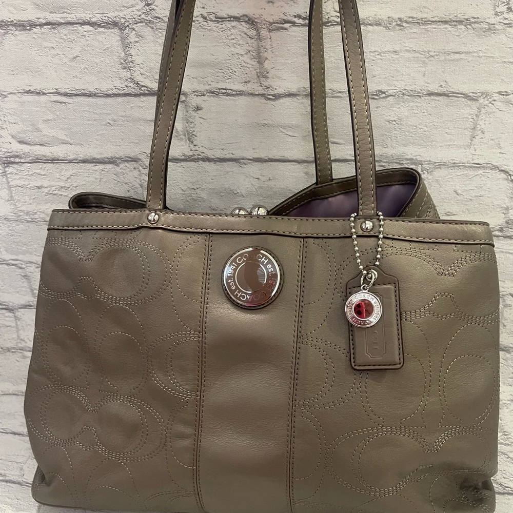 Like New Coach Metallic Kisslock Purse